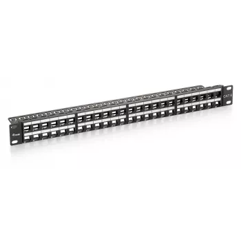 Equip Patch Panel Keystone 48 porte Cat.6 non schermato, nero