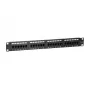 Equip Patch Panel 24 porte Cat.5e non schermato, nero, Cat5e, montaggio rack, 1U, nero, RoHS, CE