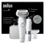 Epilatore BRAUN Silk-épil 9 SES9-341 — 40 pinzette, Wet & Dry, batteria 50 min., 2 velocità, bianco