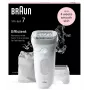 Epilatore BRAUN Silk-épil 7 7-041 — epilatore senza filo Wet & Dry con MicroGrip, massaggio, rasoio e trimmer bikini, grigio/bianco