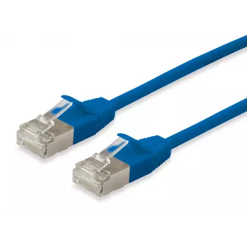 Cavo patch slim Equip Cat.6A F/FTP, 7,5 m, blu, 7,5 m, Cat6a, F/FTP (FFTP), RJ-45, RJ-45, blu