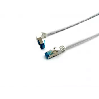 Cavo di rete Equip Cat.6A S/FTP patch cable angolare su dritto RJ-45 1,0 m bianco