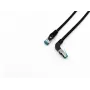 Cavo patch Equip Cat.6A S/FTP, angolare su dritto, 1,0 m, nero