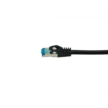 Cavo patch Equip Cat.6A S/FTP, angolare su dritto, 1,0 m, nero