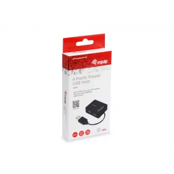 Equip 128952 hub interfaccia USB 2.0 480 Mbit/s nero