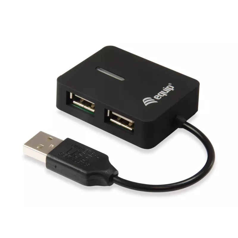 Equip 128952 hub interfaccia USB 2.0 480 Mbit/s nero