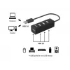 Equip hub USB 2.0 a 4 porte, USB 2.0, USB 2.0, 480 Mbit/s, nero, Cina, CE, RoHS