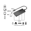 Equip hub USB 3.0 a 4 porte con adattatore USB-C