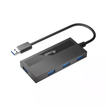 Equip hub USB 3.0 a 4 porte con adattatore USB-C