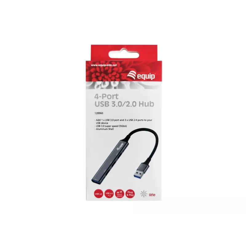 Hub USB Equip hub USB 3.0/2.0 a 4 porte