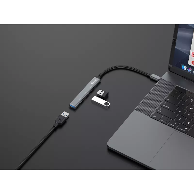 Hub USB Equip hub USB 3.0/2.0 a 4 porte USB-C