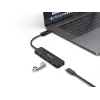 Hub USB 3.2 Gen 1 a 4 porte Equip con adattatore USB-C nero 5000 Mbit/s