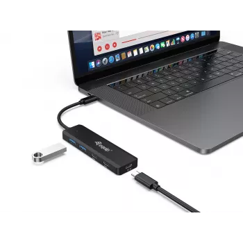 Equip hub USB-C USB 3.2 Gen 1 a 4 porte, USB-C x 2, USB-A x 2