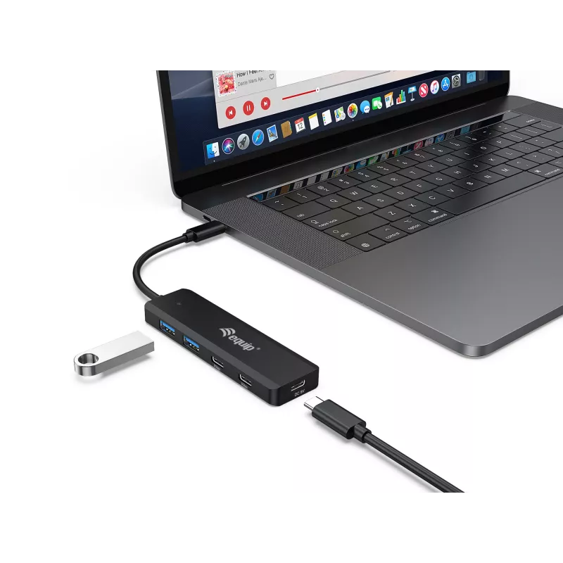 Equip hub USB-C USB 3.2 Gen 1 a 4 porte, USB-C x 2, USB-A x 2