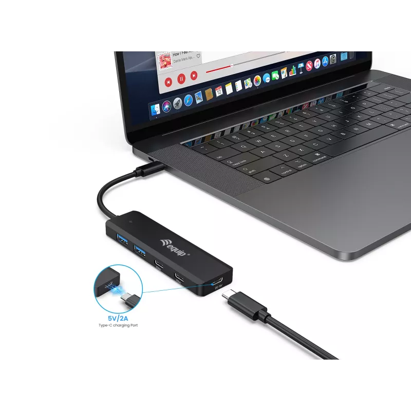 Equip hub USB-C USB 3.2 Gen 1 a 4 porte, USB-C x 2, USB-A x 2