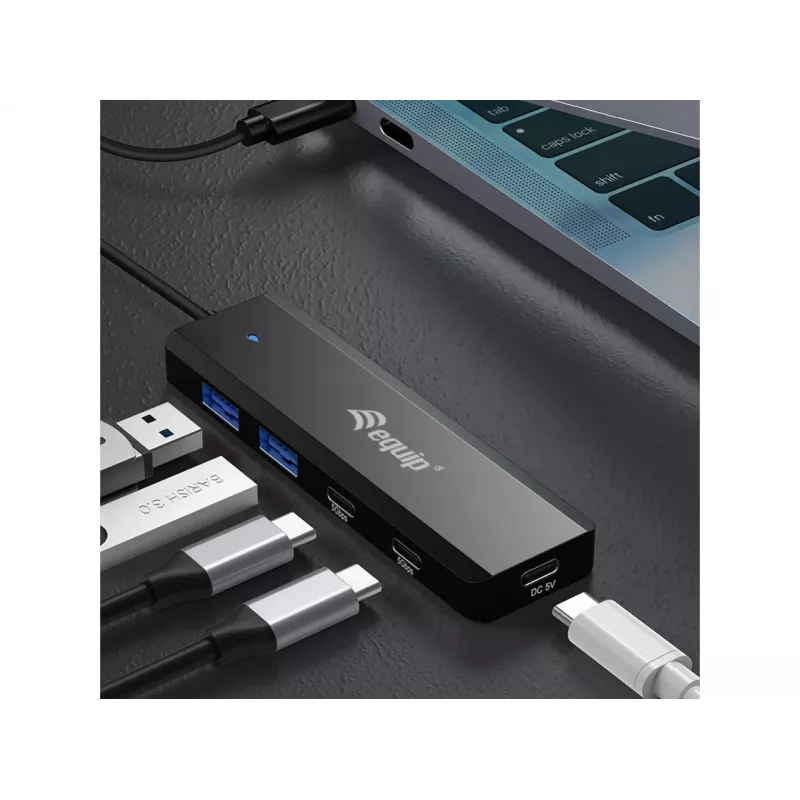 Equip hub USB-C USB 3.2 Gen 1 a 4 porte, USB-C x 2, USB-A x 2