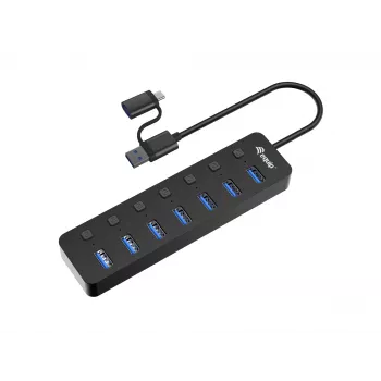 Hub USB Equip hub USB 3.2 Gen 1 a 7 porte con alimentatore