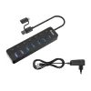 Hub USB Equip hub USB 3.2 Gen 1 a 7 porte con alimentatore