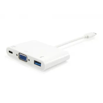 Adattatore Equip 133462 USB Type-C su VGA femmina/USB A femmina/PD