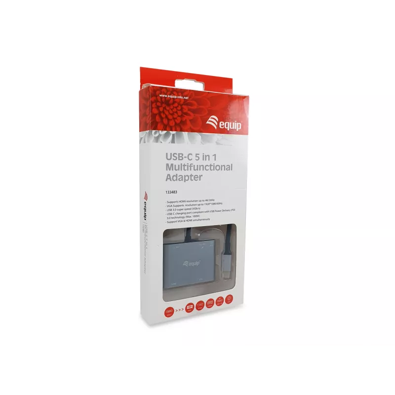 Equip adattatore multifunzione USB-C 5-in-1