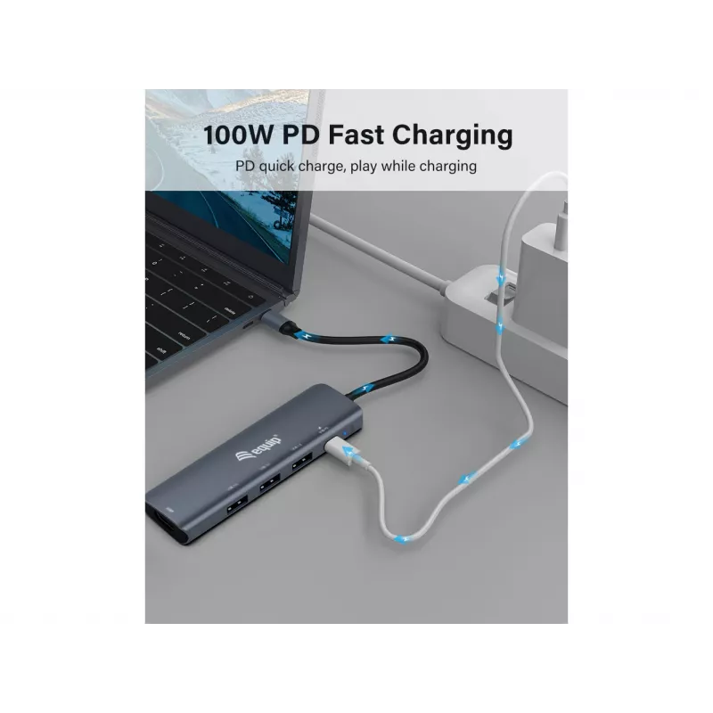 Equip adattatore MULTIFUNZIONE USB-C 5-in-1, HDMI, USB 3.2 GEN1, 100W USB PD