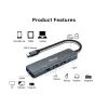 Equip adattatore MULTIFUNZIONE USB-C 5-in-1, HDMI, USB 3.2 GEN1, 100W USB PD