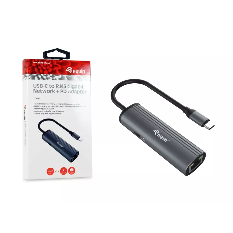 Equip adattatore USB-C su rete Gigabit RJ45 + PD USB Type-C 100W