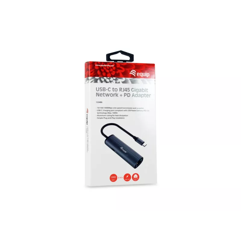 Equip adattatore USB-C su rete Gigabit RJ45 + PD USB Type-C 100W