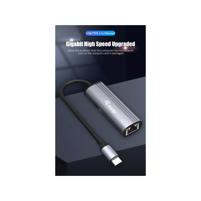 Equip adattatore USB-C su rete Gigabit RJ45 + PD USB Type-C 100W