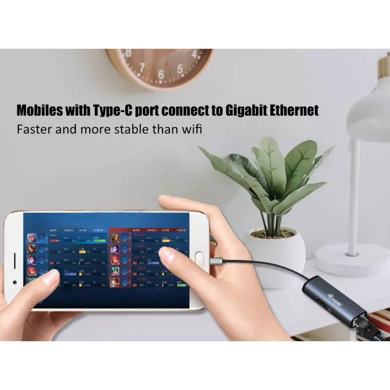 Equip adattatore USB-C su rete Gigabit RJ45 + PD USB Type-C 100W