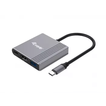 Equip adattatore 3-in-1 USB-C su HDMI / USB-A / USB PD, 3.2 Gen 1 (3.1 Gen 1), USB Type-C, uscita HDMI, 3840 x 2160 pixel