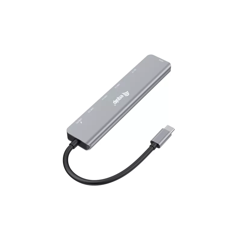 Adattatore multifunzione Equip USB-C 7-in-1, HDMI 4K/60Hz, USB 3.2 Gen1 x3, TF/Micro SD, 100W USB PD
