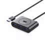 UGREEN 20291 hub USB 3.0 a 4 porte, cavo da 1 m, nero