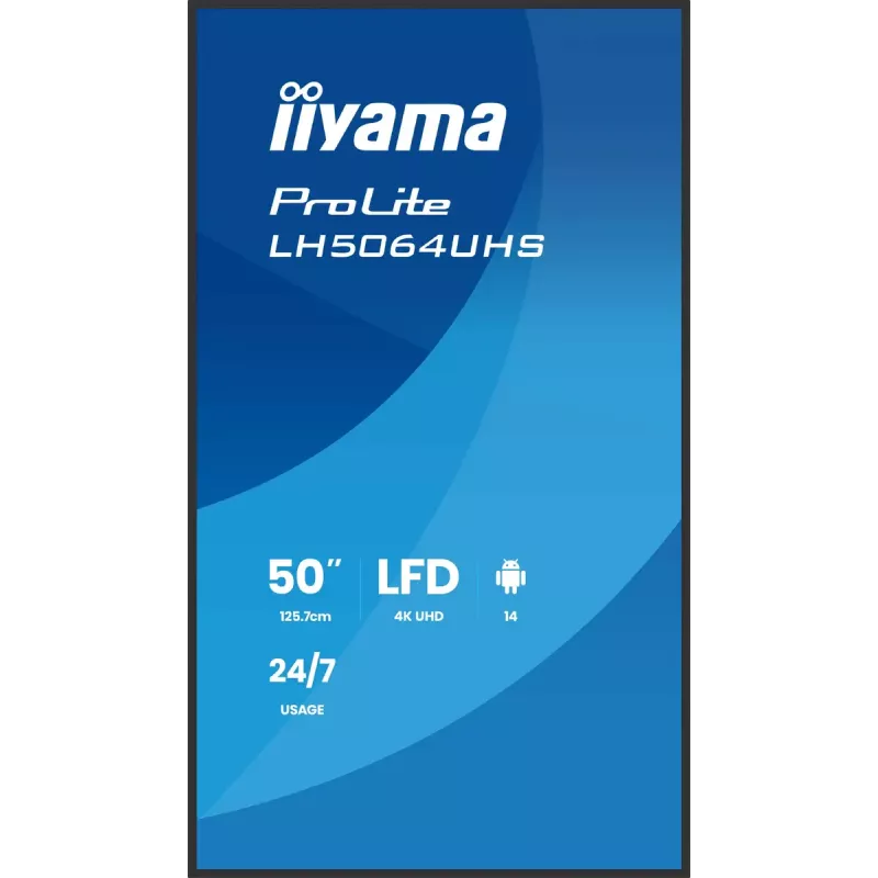 Schermo piatto digital signage iiyama LH5064UHS-B1AG 50