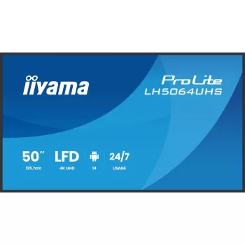Schermo piatto digital signage iiyama LH5064UHS-B1AG 50