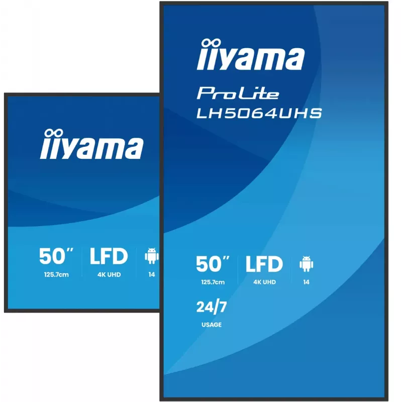 Schermo piatto digital signage iiyama LH5564UHS-B1AG 55