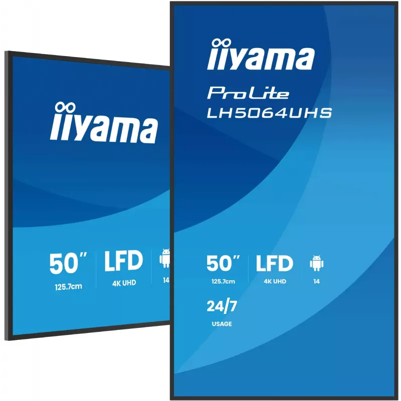 Schermo piatto digital signage iiyama LH5564UHS-B1AG 55