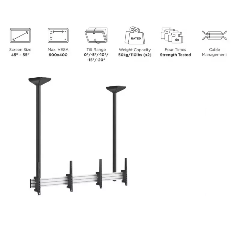 Supporto da soffitto duale Equip da 45