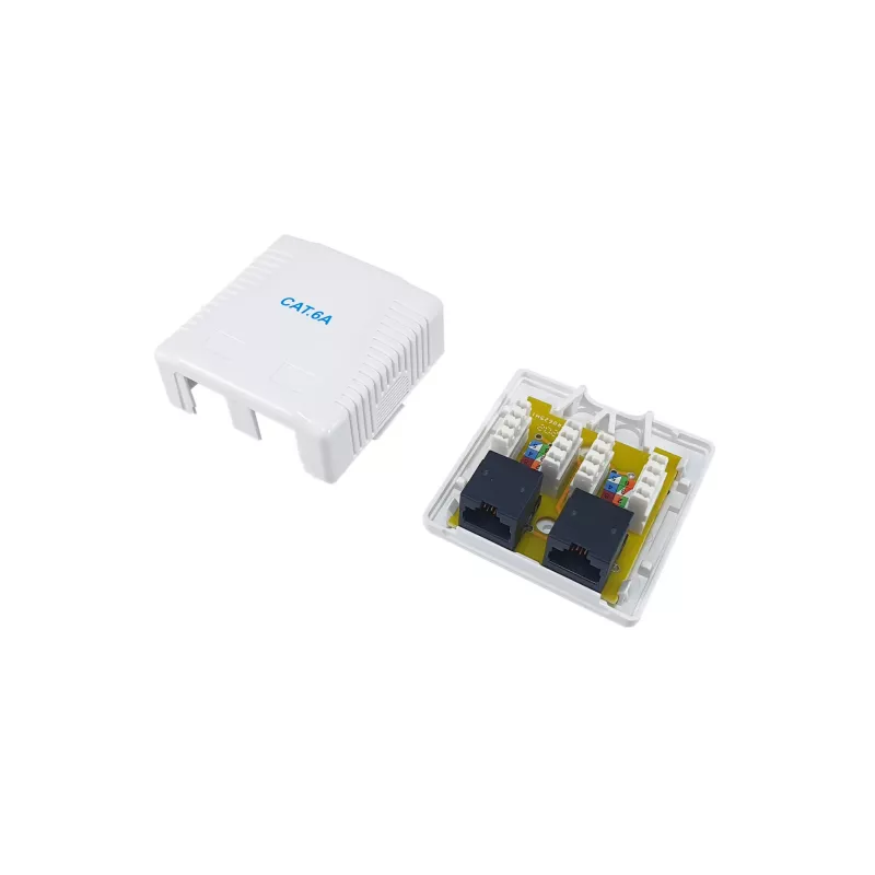 Equip scatola da parete 2 porte Cat.6A 61 mm x 29,6 mm x 59,1 mm
