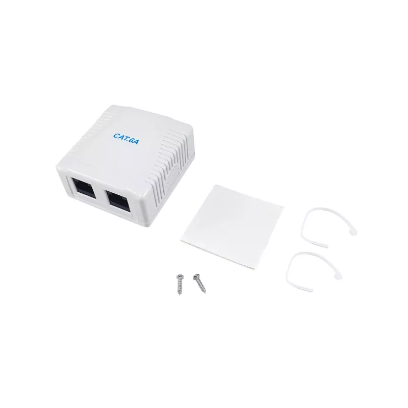 Equip scatola da parete 2 porte Cat.6A 61 mm x 29,6 mm x 59,1 mm