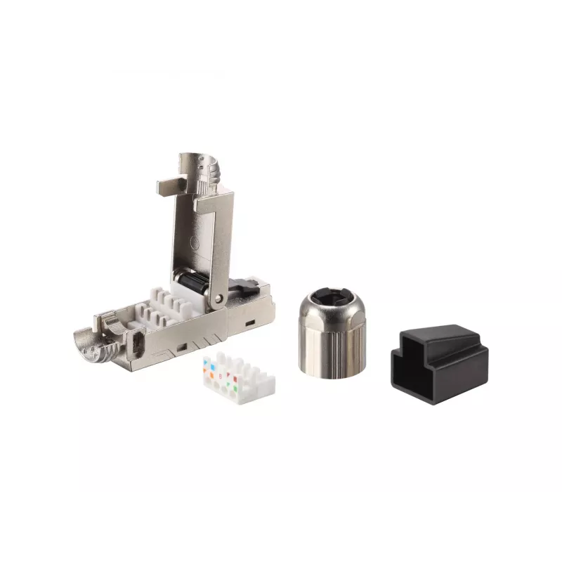 Equip Cat 8.1 connettore RJ45 senza attrezzi 5 pz/set nero acciaio inox maschio