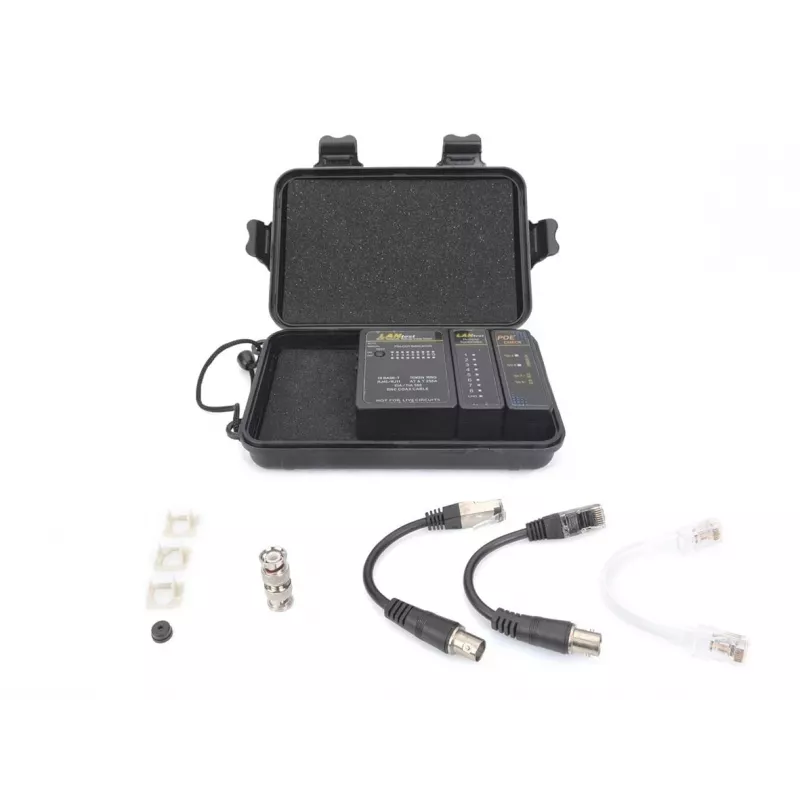 Equip tester per cavi di rete, RJ45, BNC, PoE
