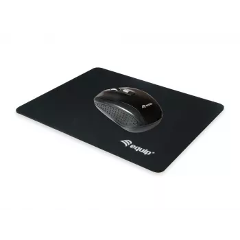 Equip tappetino per mouse, nero, tinta unita, nylon, gomma, base antiscivolo