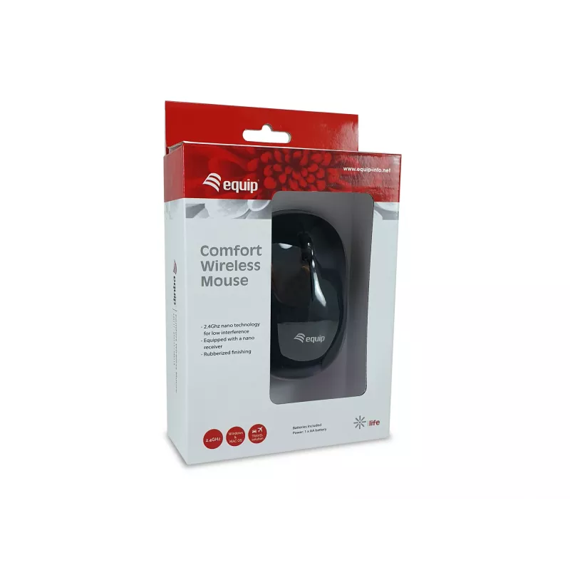 Equip Comfort Wireless nero mouse RF wireless