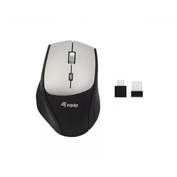 Equip 245115 mouse wireless con adattatore dual-connect (USB-C+A)