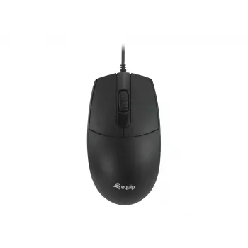Equip mouse USB Silent, ambidestro, ottico, USB Type-A, 1200 DPI, nero