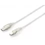 Cavo USB 2.0 Type-A a Type-B Equip 128653 1,0 m trasparente argento