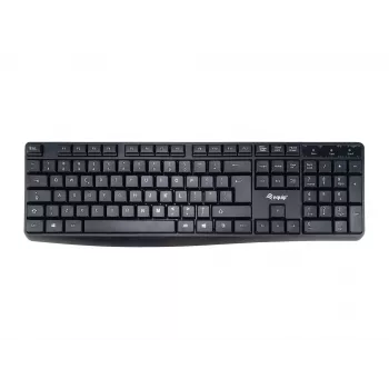 Equip tastiera USB con filo, layout US/internazionale (QWERTY), full-size (100%), con filo, USB, QWERTY, nero