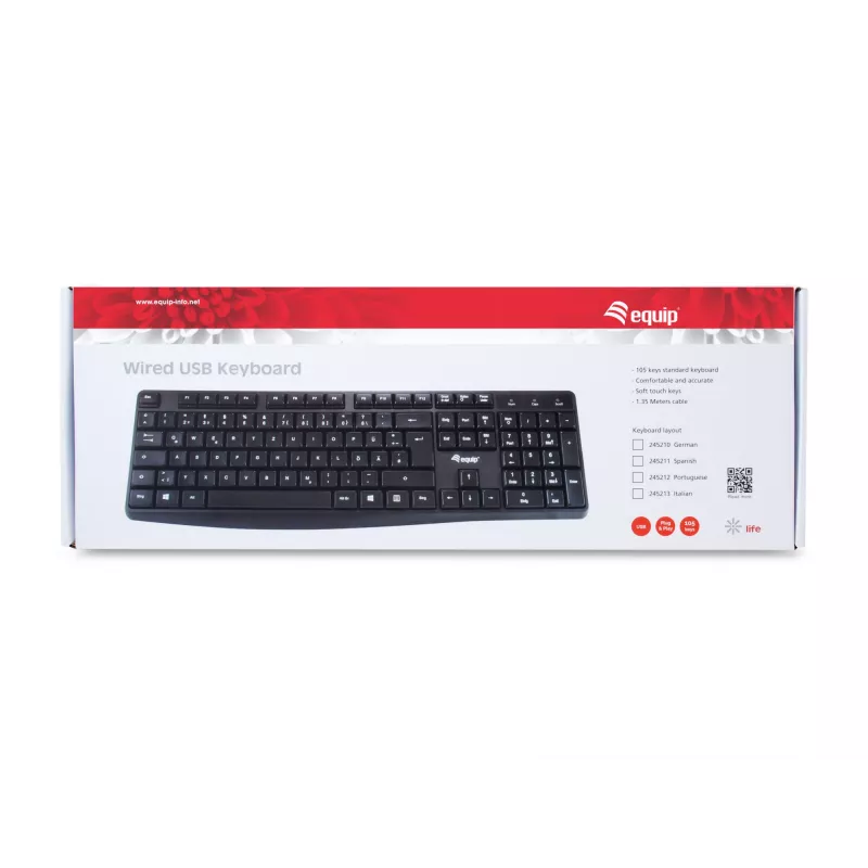 Tastiera USB con filo Equip 245211