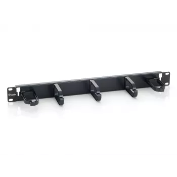 Equip pannello gestione cavi per montaggio rack 19 pollici, nero (RAL 9005)